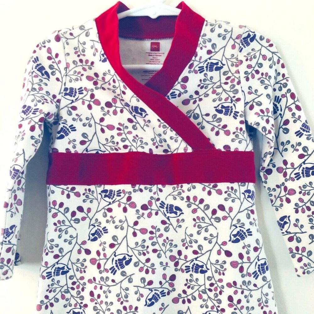 Tea Collection Masako Wrap Dress Size 3 Birds